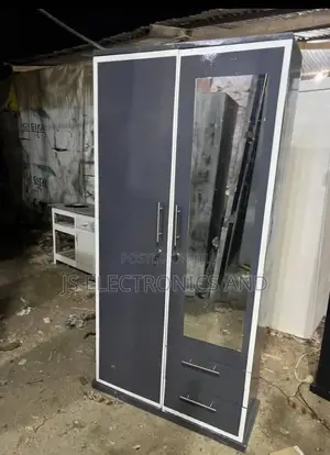 Kabati Milango Miwili Lina Kioo Pamoja Na Droo