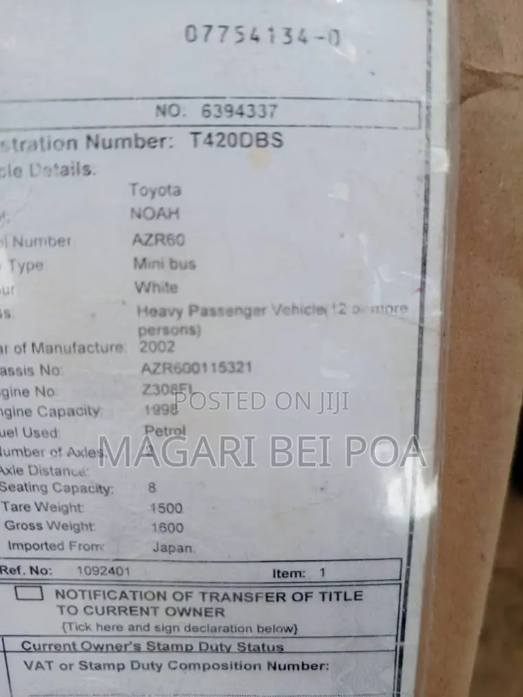 Toyota Noah 2002 White