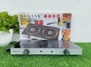 Double Burner Infrared Cooker - Portable- Isolated Handles