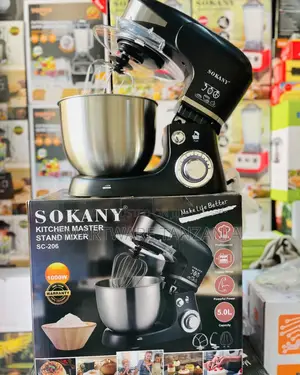 Dough Mixer With 1000W 3-blade Motor And 5L Stainless Steel