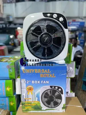 UNIVERSAL Royal High Quality BOX FAN Size 12" ELEGANT DESIGN