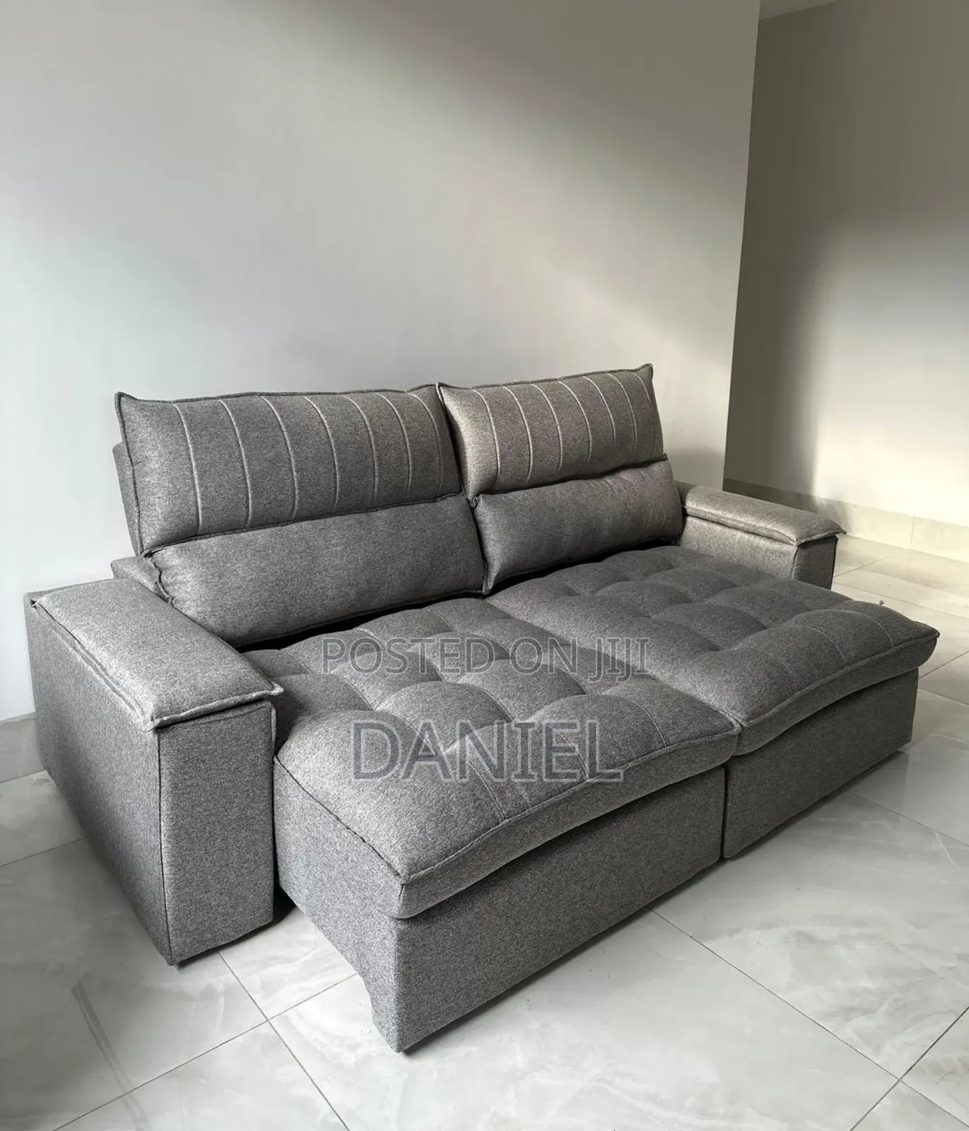 Sofa La Siti Mbili Kubwa Rangi Ya Grey