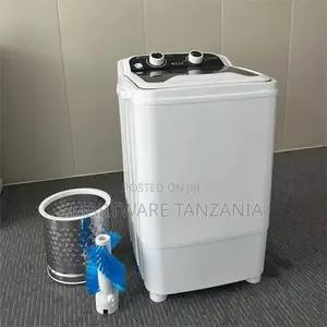 Single Tub Washing Machine With Steel Dryer Basket - Black