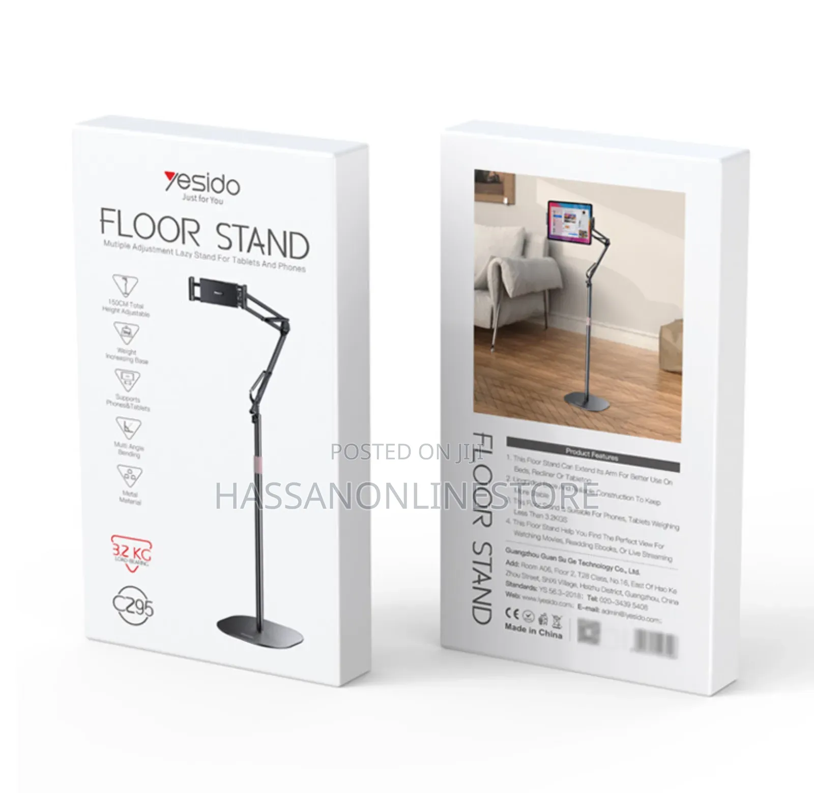 Yesido C295 360°Rotating Floor Bracket Desktop Stand