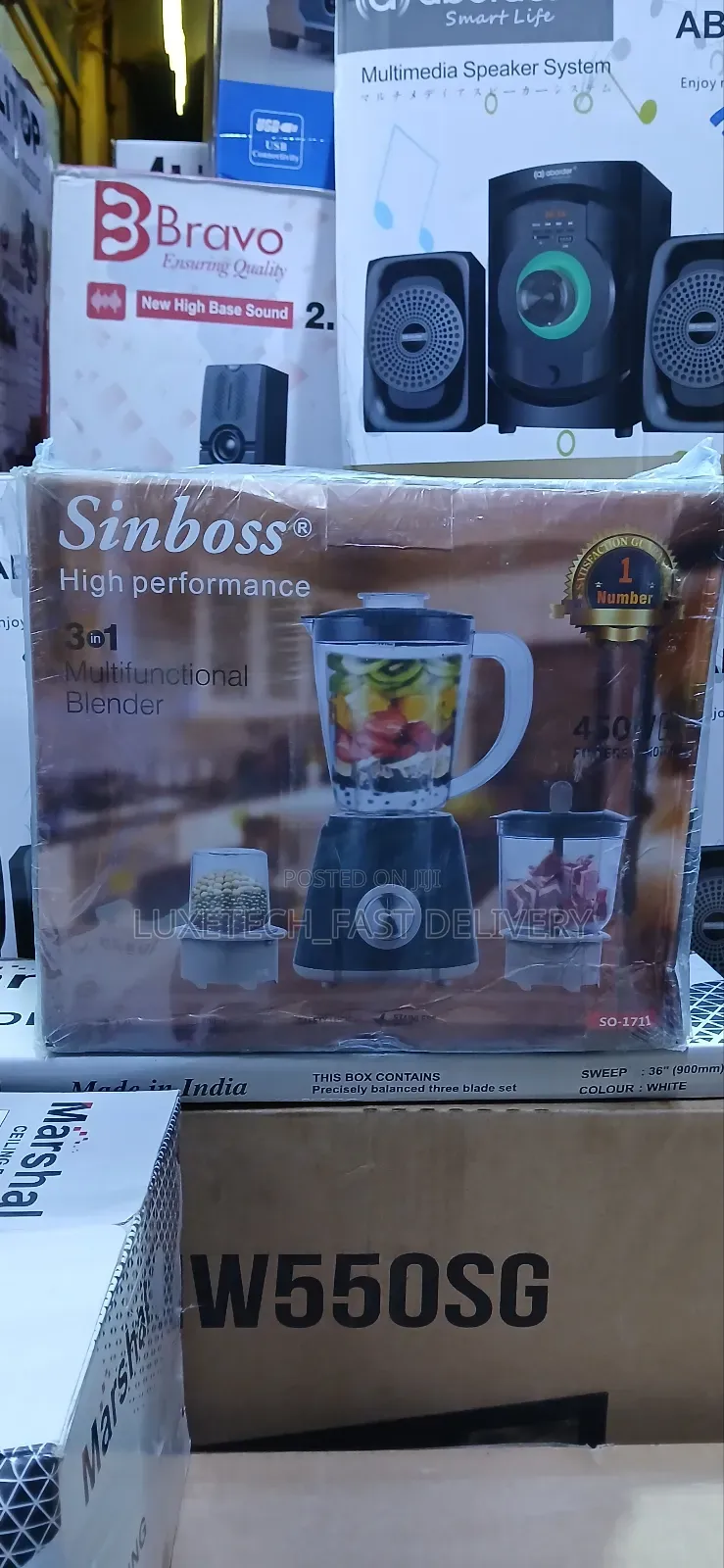 3 in 1 Blender 1.5L With Chopper and Grinder