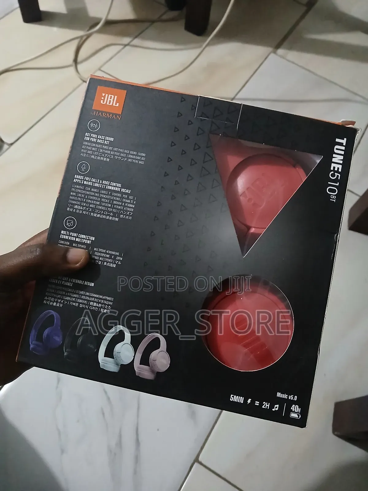 JBL Tune 510 Pure Bass Headband Headphones