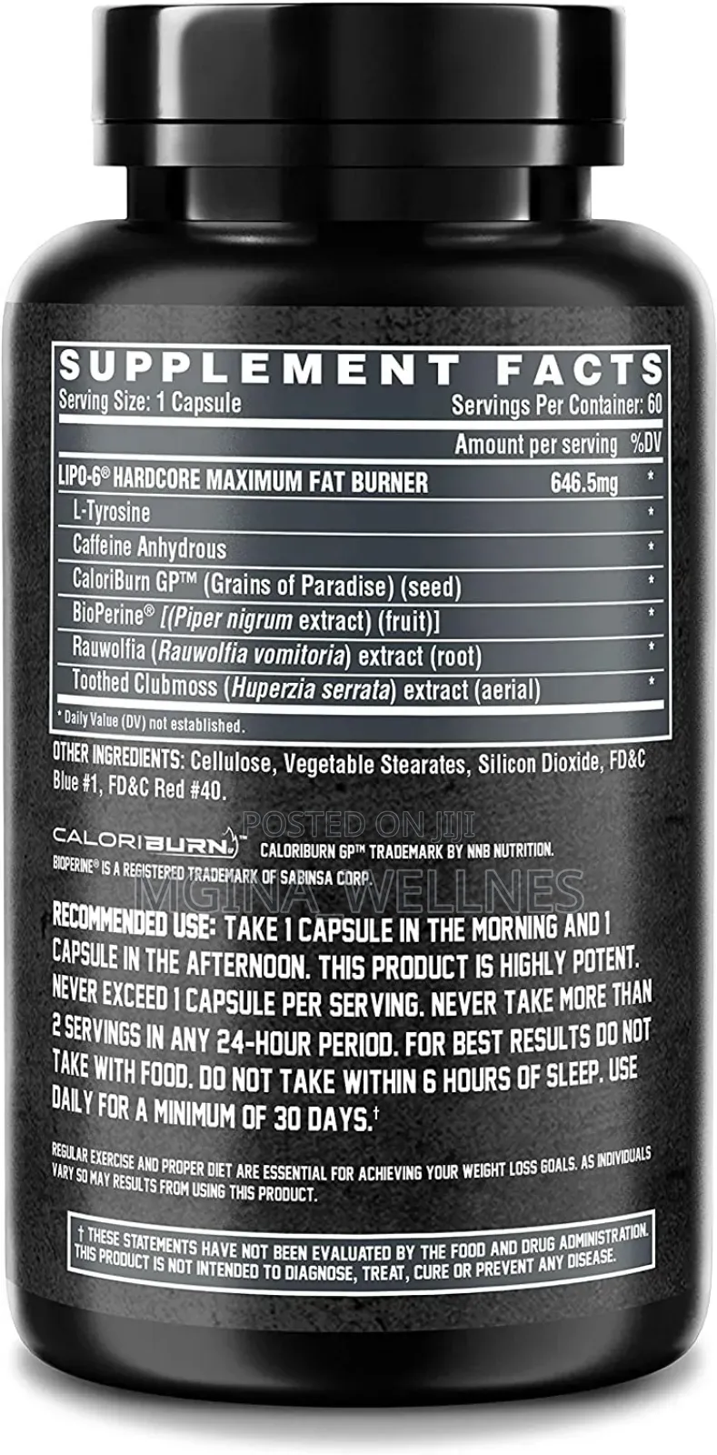LIPO-6 HARDCORE Maximum Fat Burner