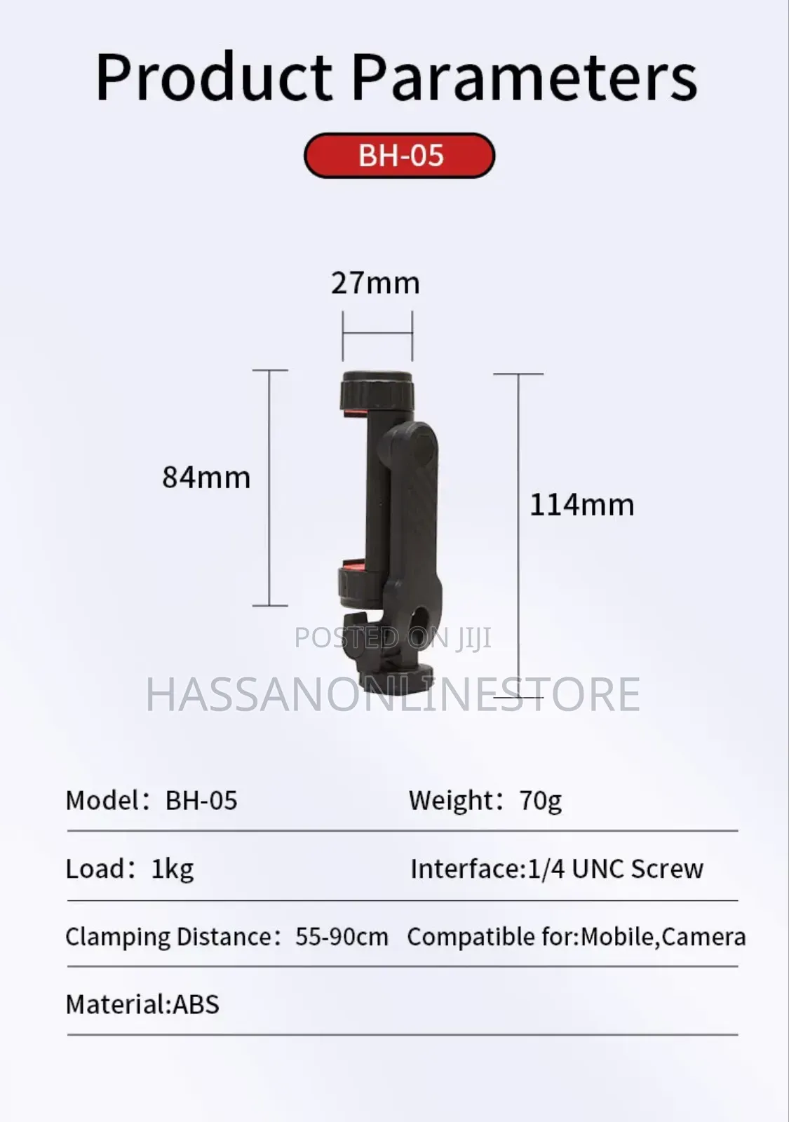 Jmary Double Cold Shoe Extension Mobile Holder - BH-05