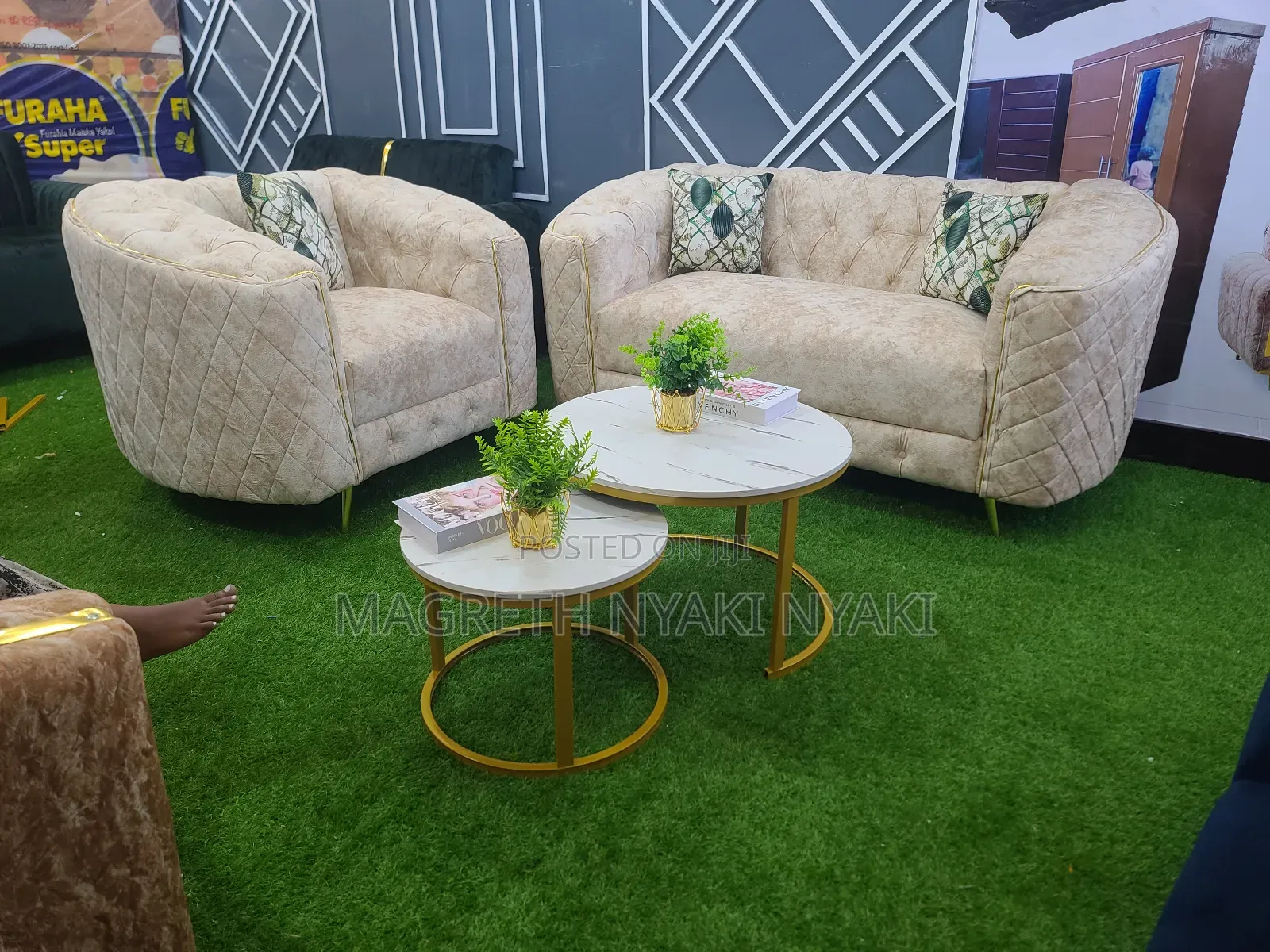 Set Sofa Spring Na Fiber 2:1 Na Coffe Table