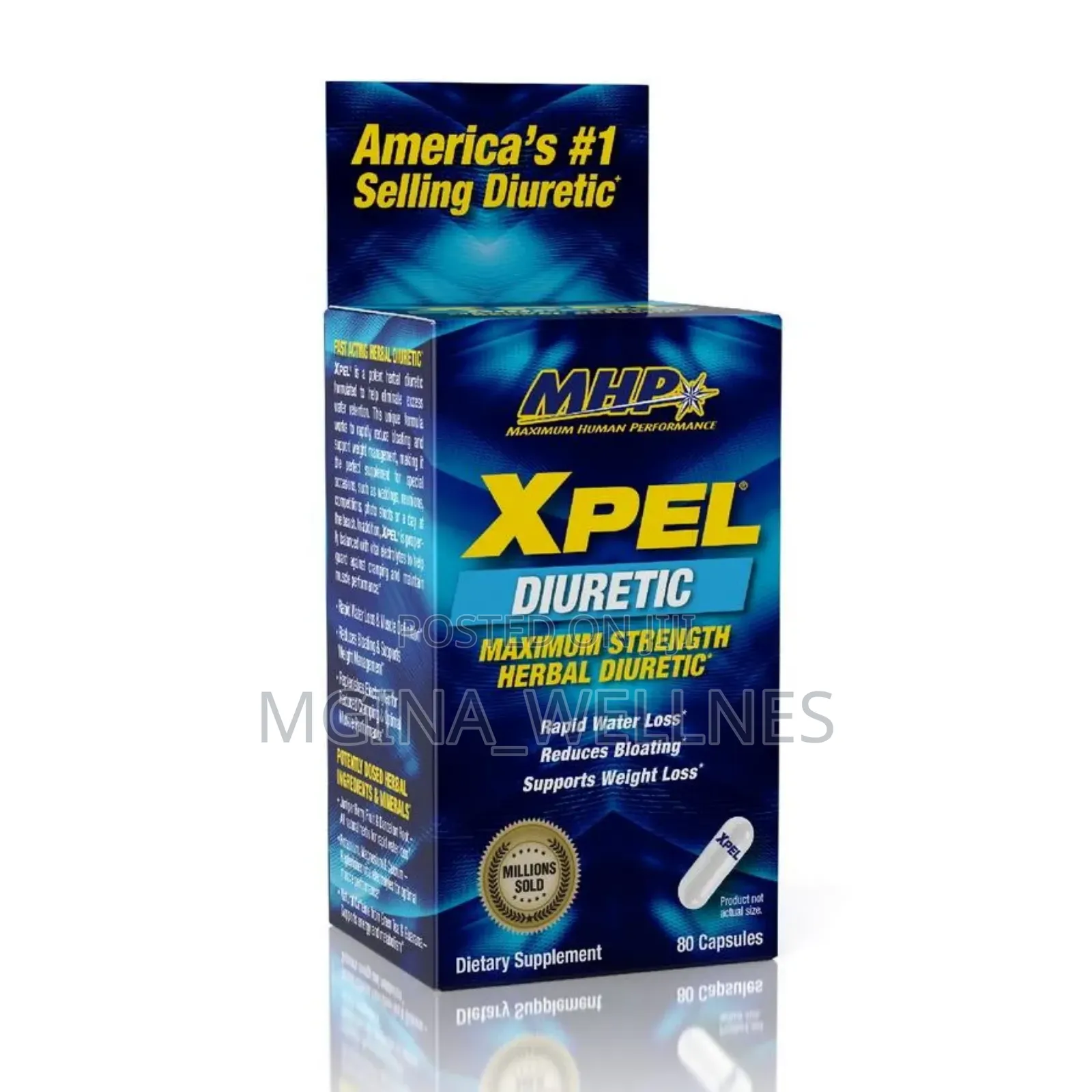 MHP Xpel Diuretic 80 Capsules Maximum Strength