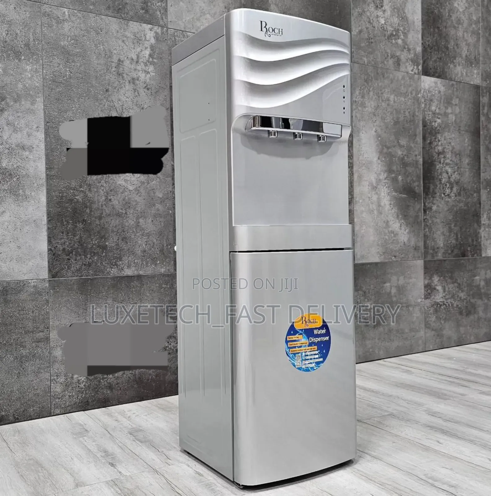 Roch Water Dispenser 3 Taps Top Loading Silver