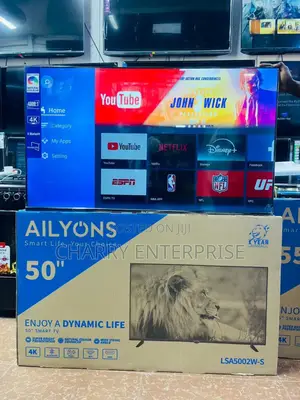 AILYONS Smart Frameless Tv With Bluetooth 50 Inch