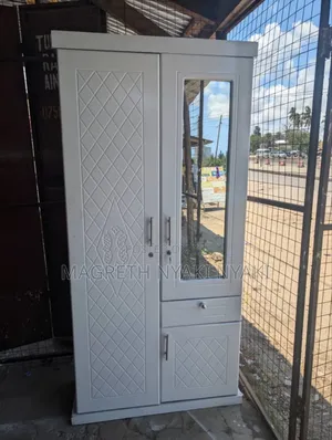 Kabati Milango Miwili Rangi Nyeupe