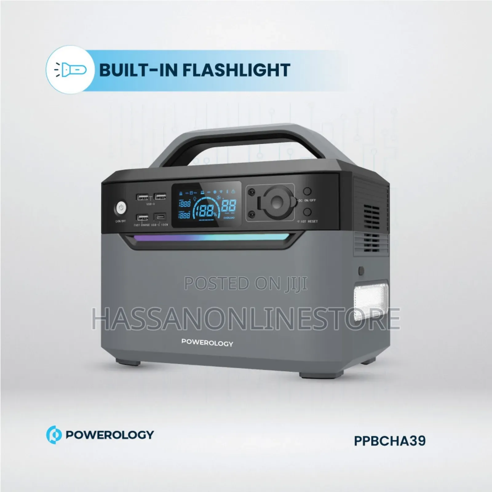 Powerology 120000mah Portable Power Generator 600W