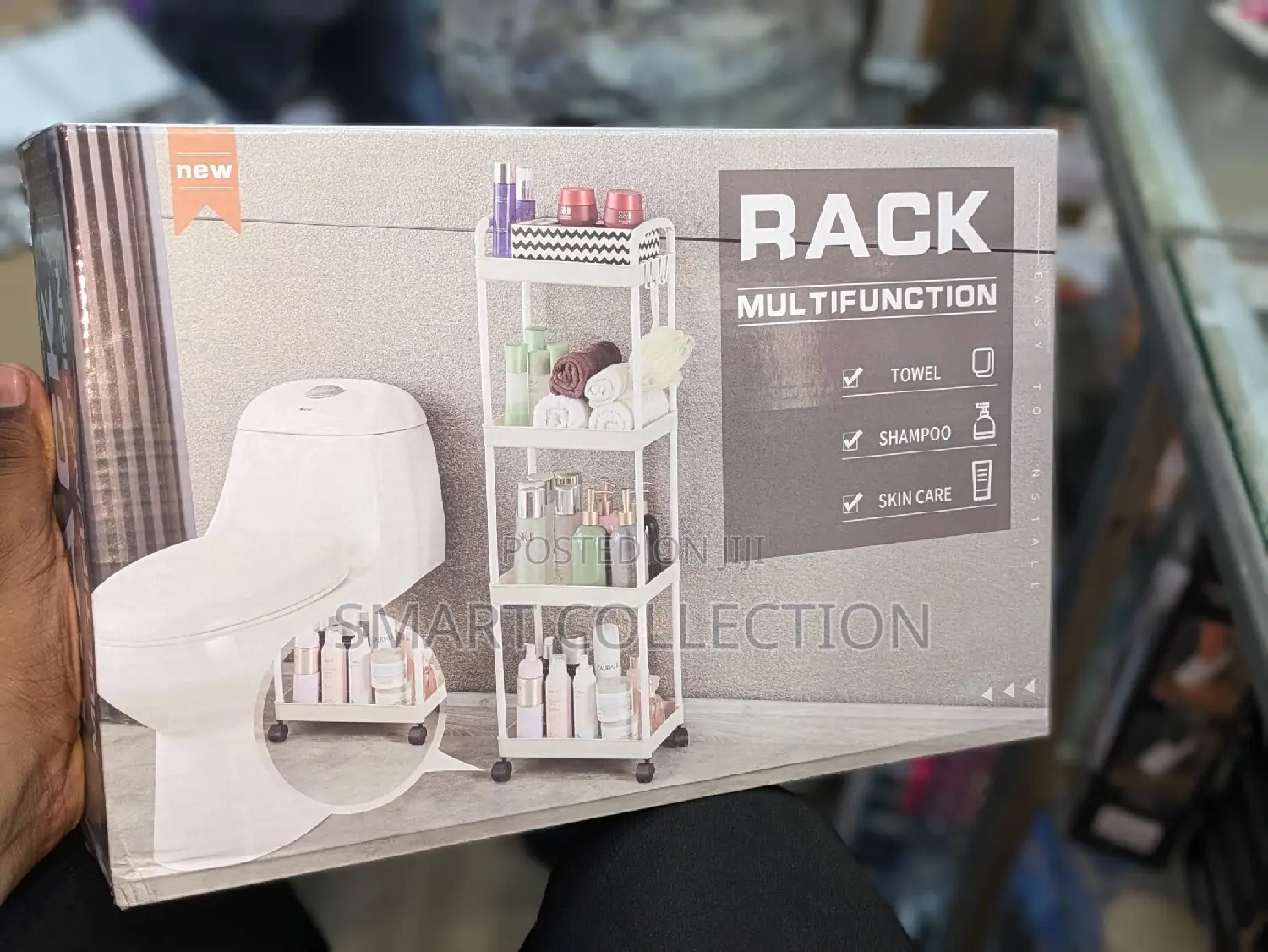 4 Layers Multi-Scene Usage Rack With Trolley Rollers.