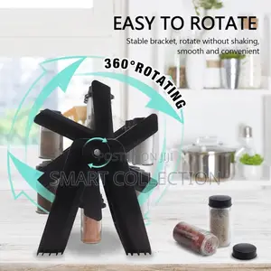 18pcs Rotating Wheel Spice Rack Organizer