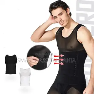 Tummy Control Men's Shapewear Shirt, Elastic Slim Vest