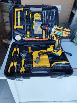 Drill Mashine With Tools Box .2battery