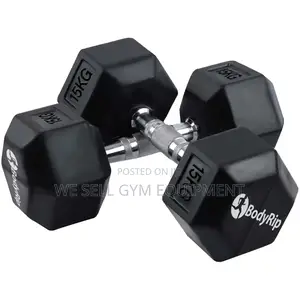 Hexagon Rubber Dumbbelles Weight