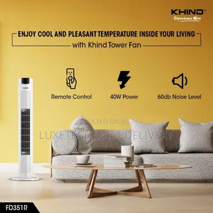 Khind Electric Tower Fan – Cool Breeze With Remote Control