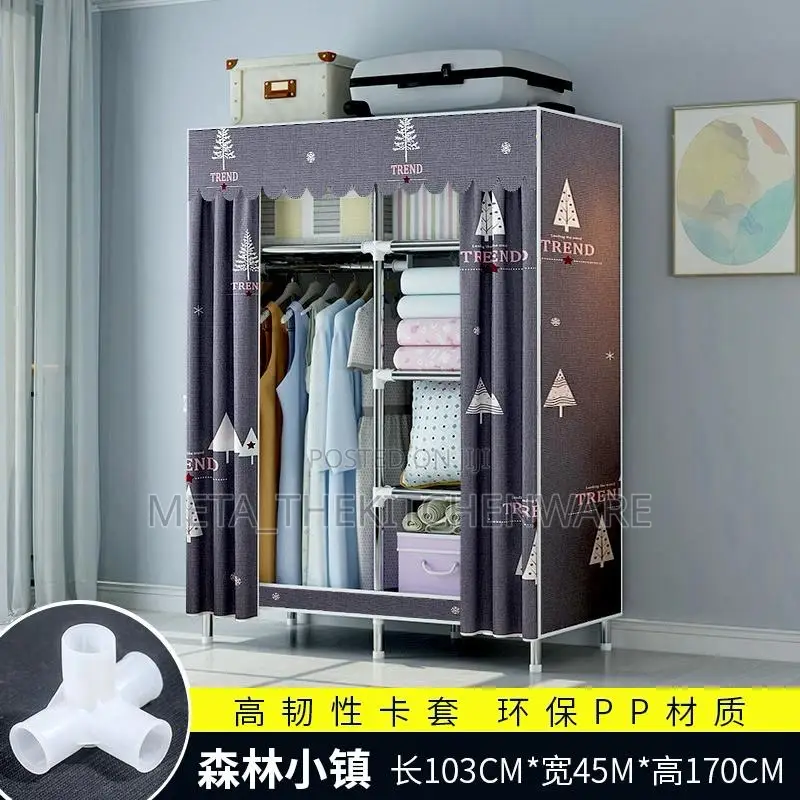 Wardrobe Strong Iron 2 Door (Kabati Ya Chuma Milango 2,3,3)