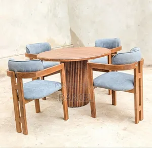 Dining Table Ya Viti Vi Nne Mbao Ngumu