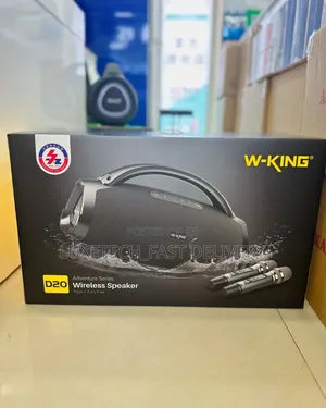 W-King D20 Portable Bluetooth Speaker With 2 Wireless Mics