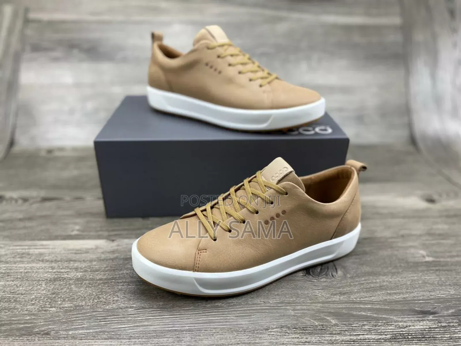 Mens Sneakers Ecco Brown Material Leather