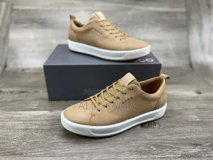 Mens Sneakers Ecco Brown Material Leather
