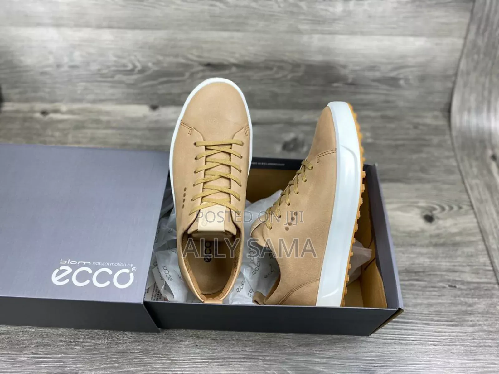 Mens Sneakers Ecco Brown Material Leather