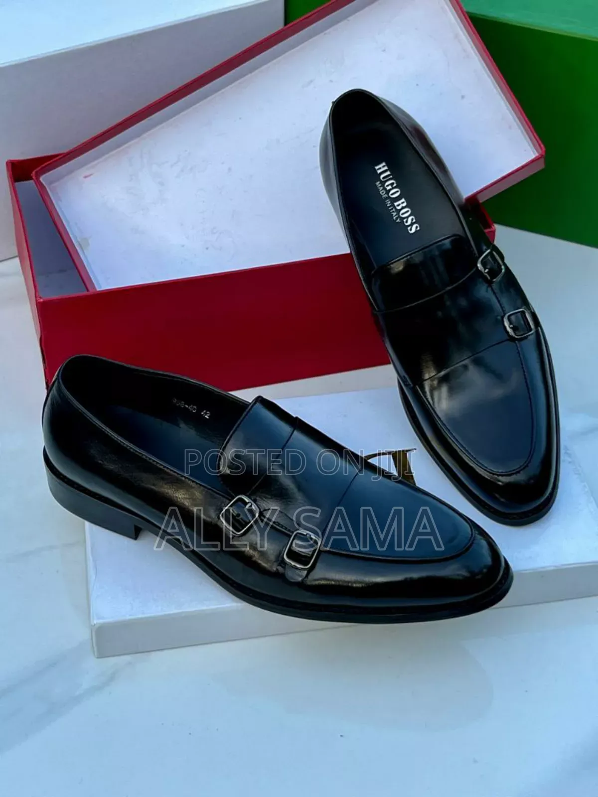 Mens Loafers Black Hugoboss Material Leather