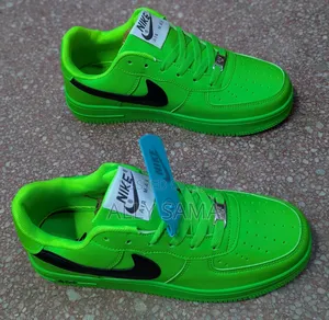 Mens Sneakers Nike Airforcr Green Yellow