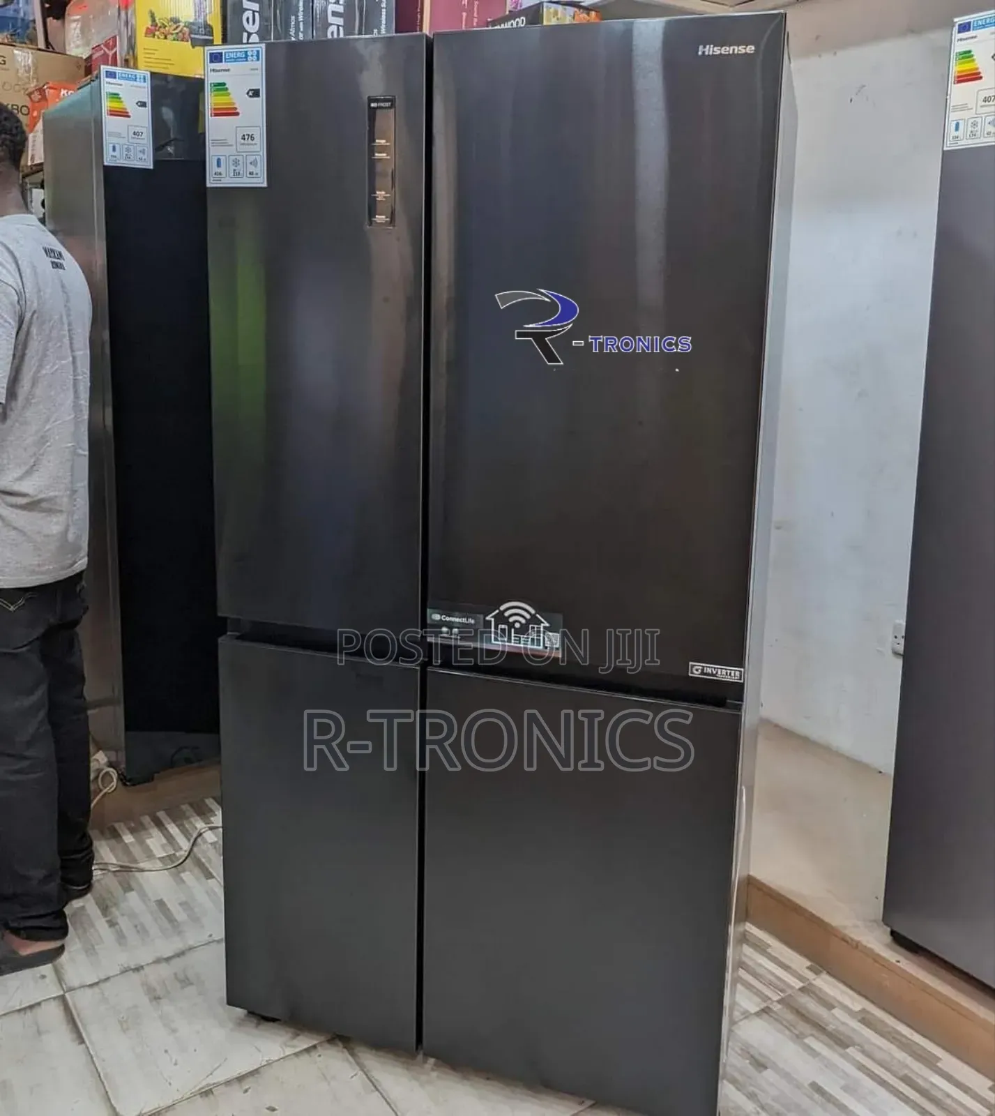 Hisense Refrigerator 637litres Side by Side, LED Touch, Wifi