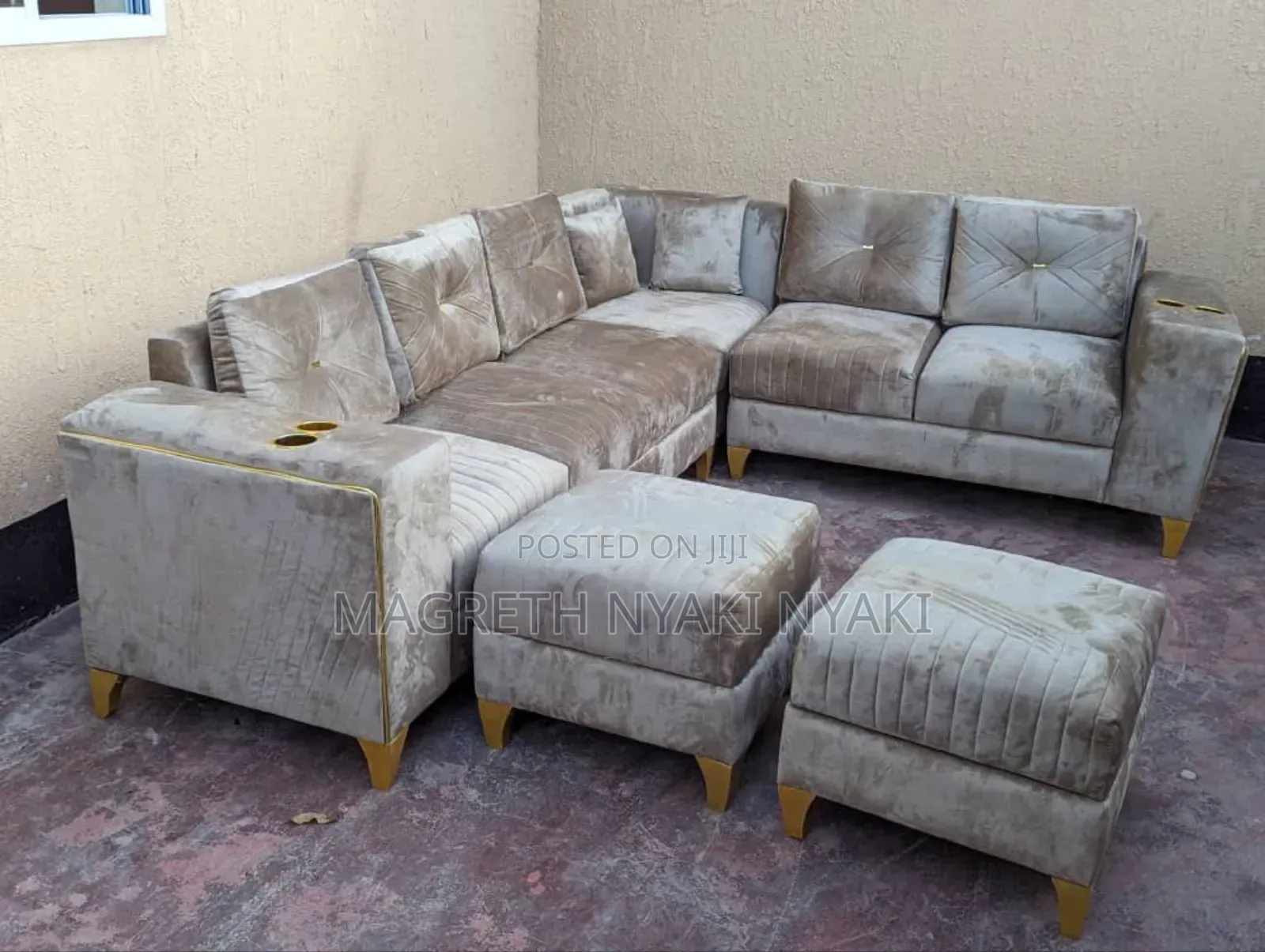 Spring Na Fiber Sofa Set