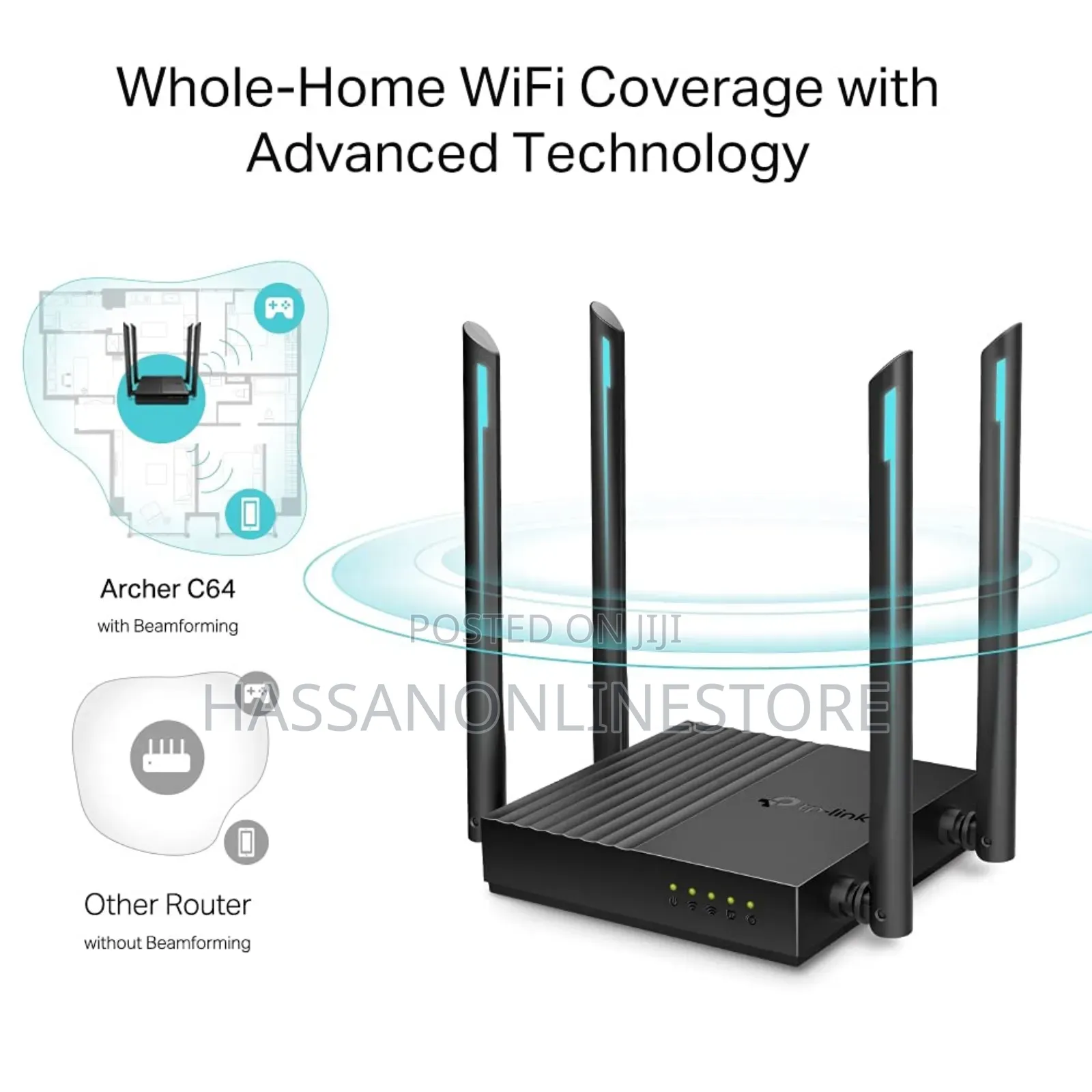 Tp-Link Archer C64 AC1200 Dual-Band Gigabit Wi-Fi Router