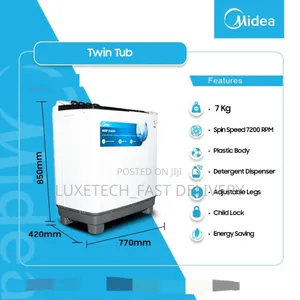 Midea Washing Machine 7kg Twin Tub