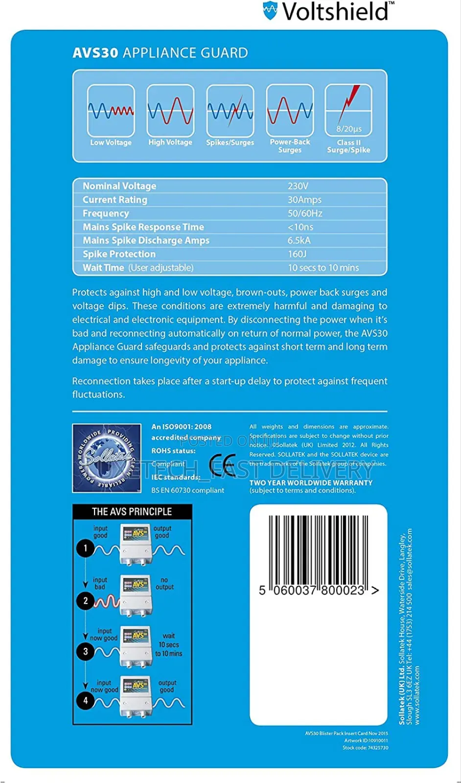 Automatic Voltage Switcher/Regulator Avs 30 For Electronics