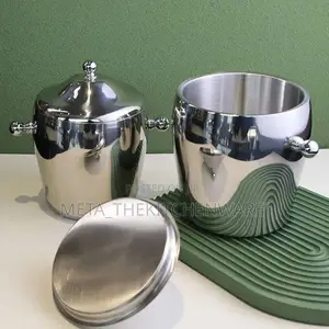 Double Layer Stainless Steel Ice Bucket 2l