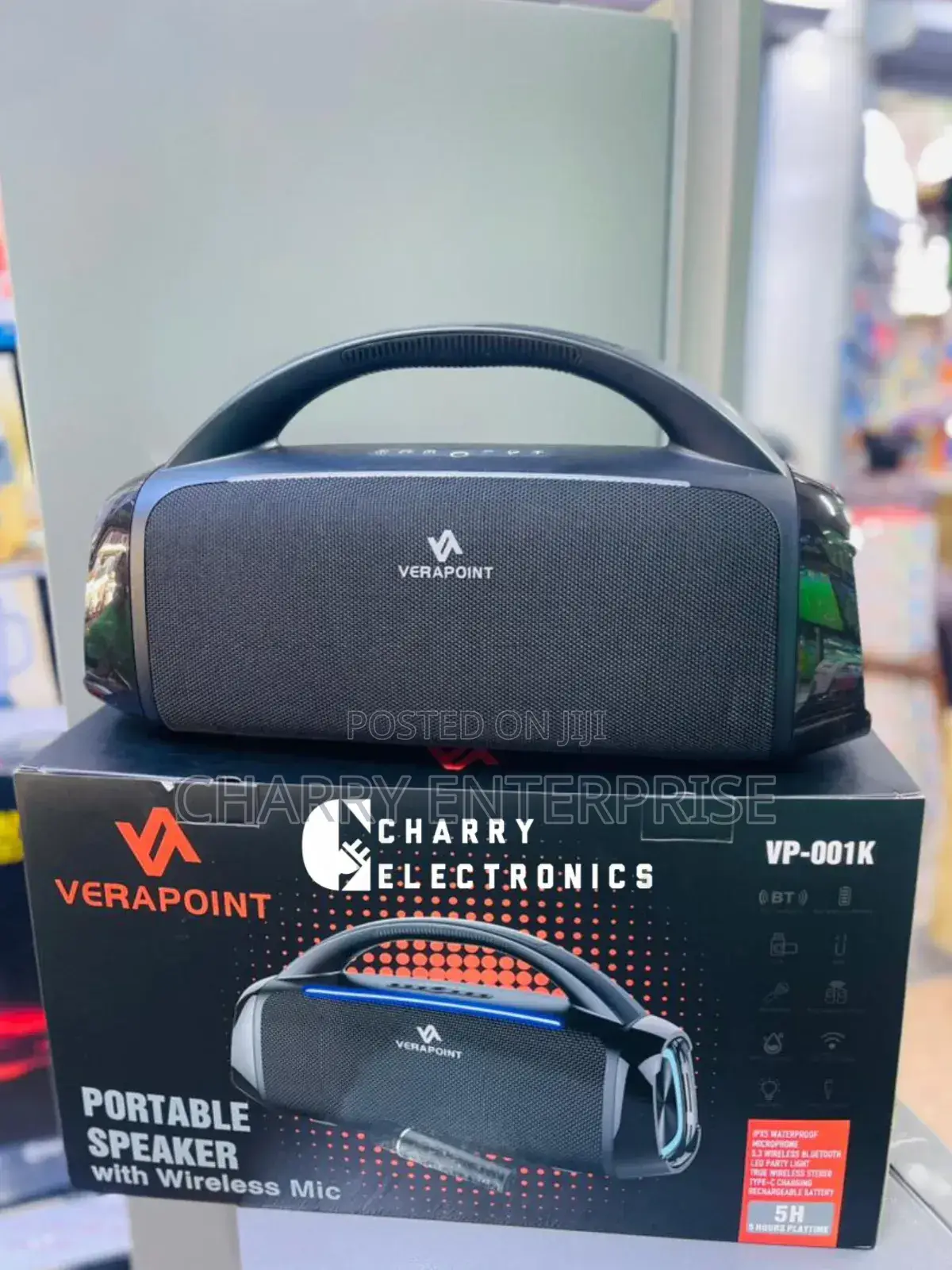 *Verapoint Portable Bluetooth Speaker With Wireless Mic