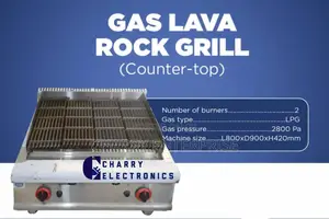 Gas Lava Rock Grill Counter-Top