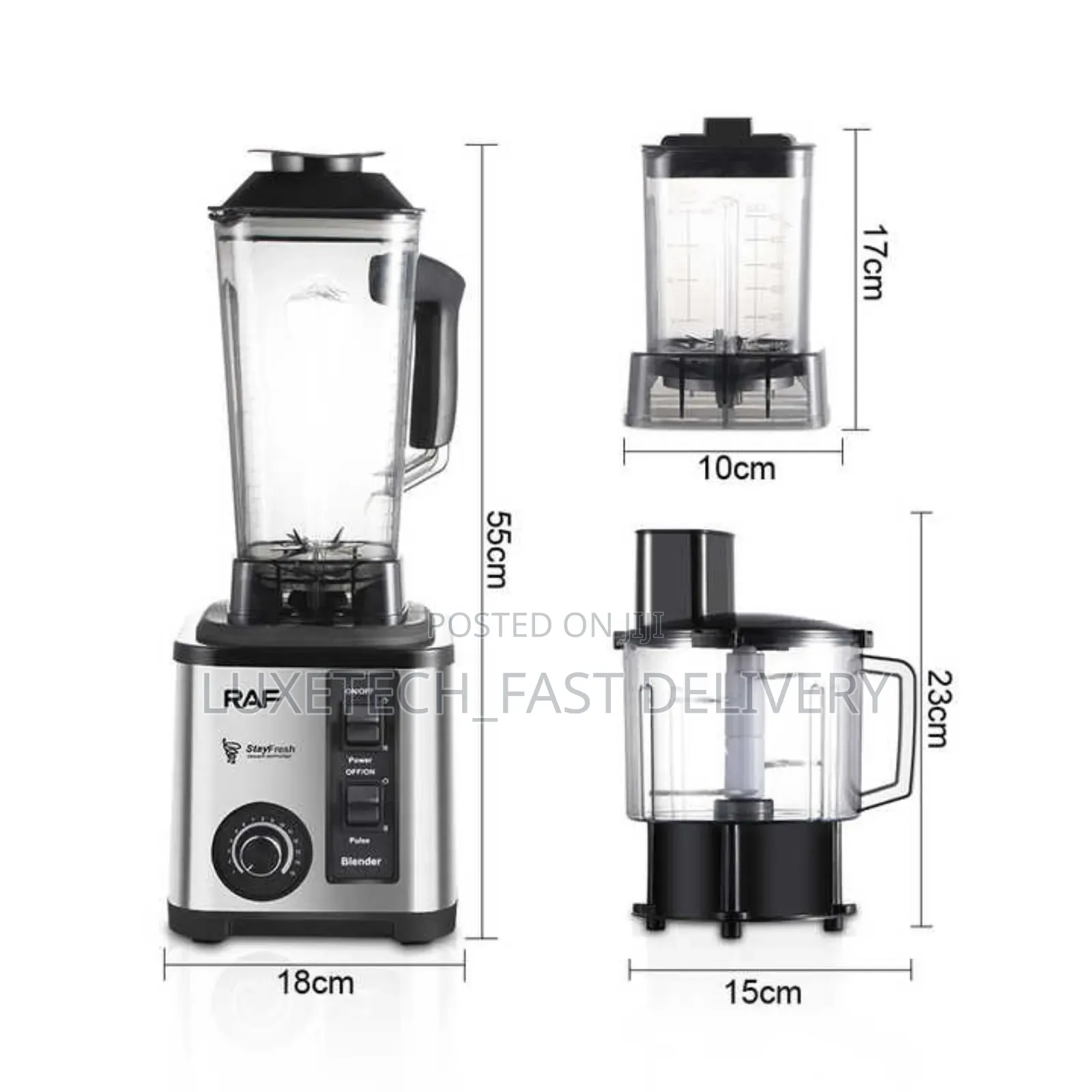 Raf Blender 2 Litres Heavy Duty Grinder Food Processor Mixer