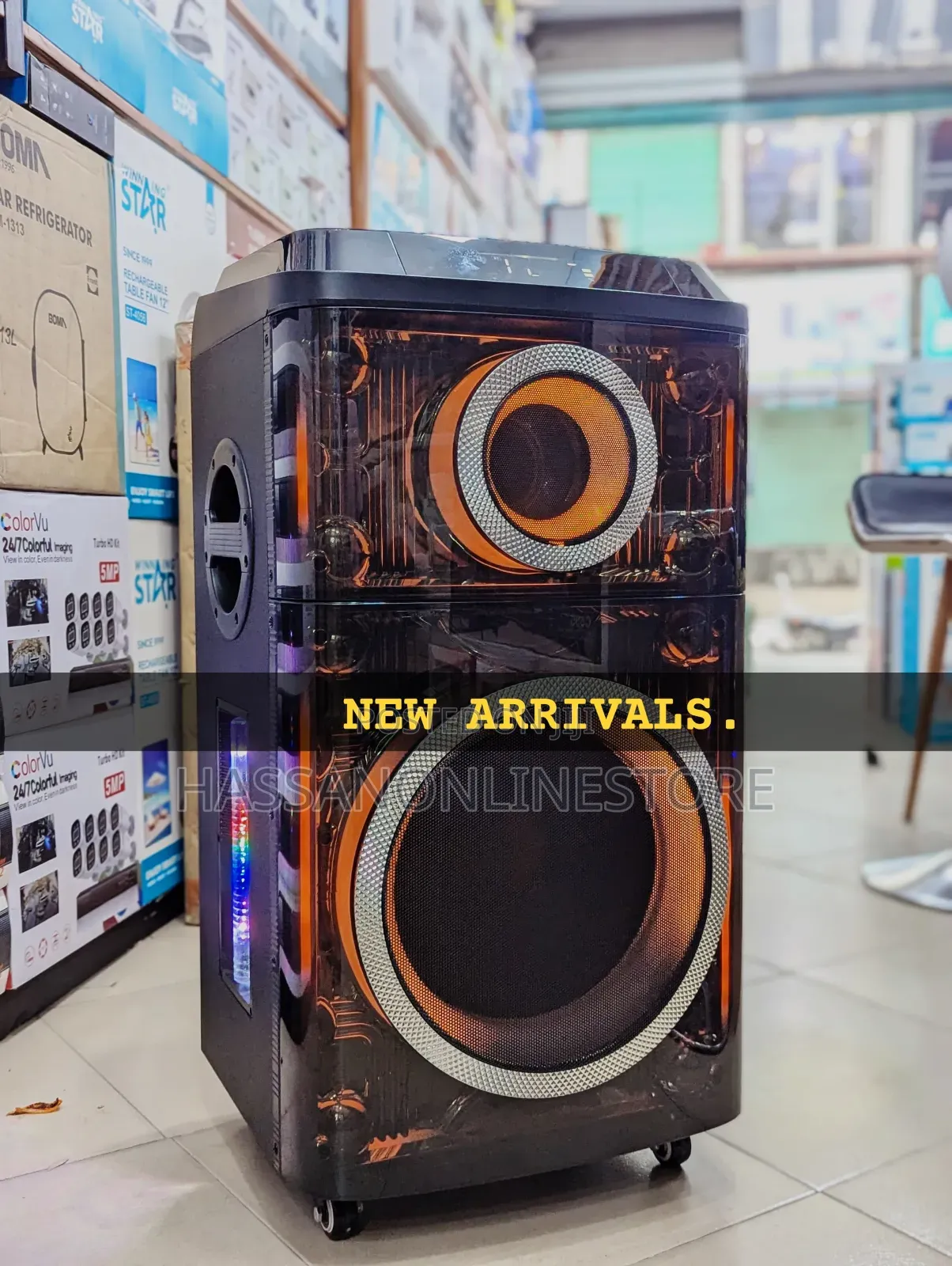 Party Trolley Speaker + With 2 Microphones