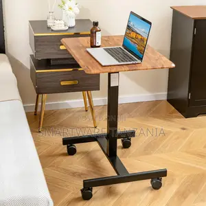 Laptop Desk Height Adjustable Lockable Wheels, Workstation