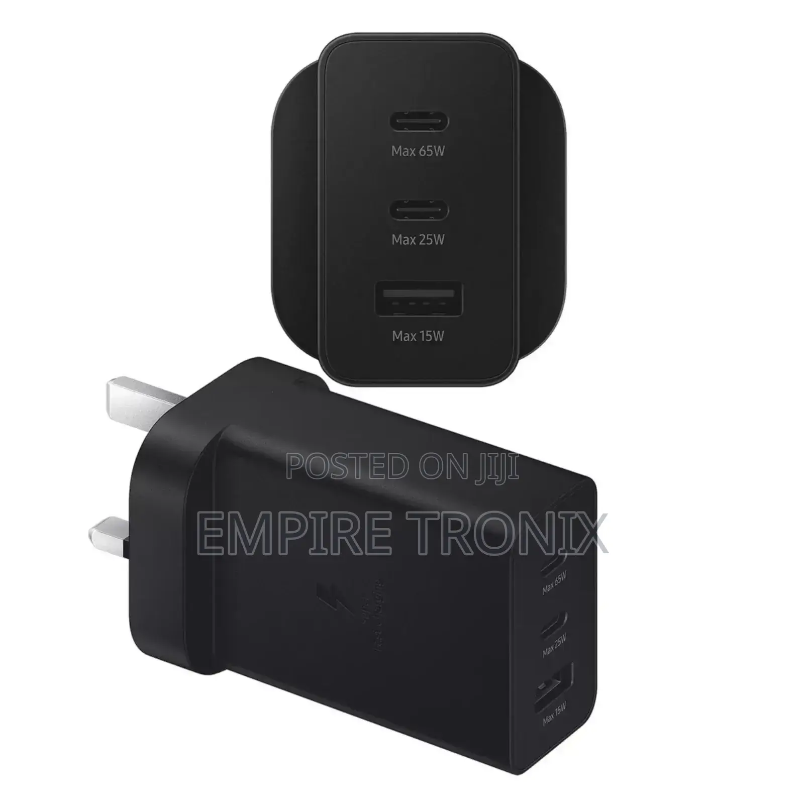 Official Samsung Charger 65W Super Fast Adapter Trio