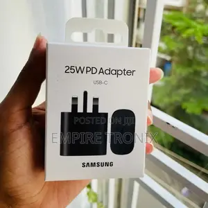 Samsung Fast Charger 25W PD USB-C Adapter 3 Pin- Black