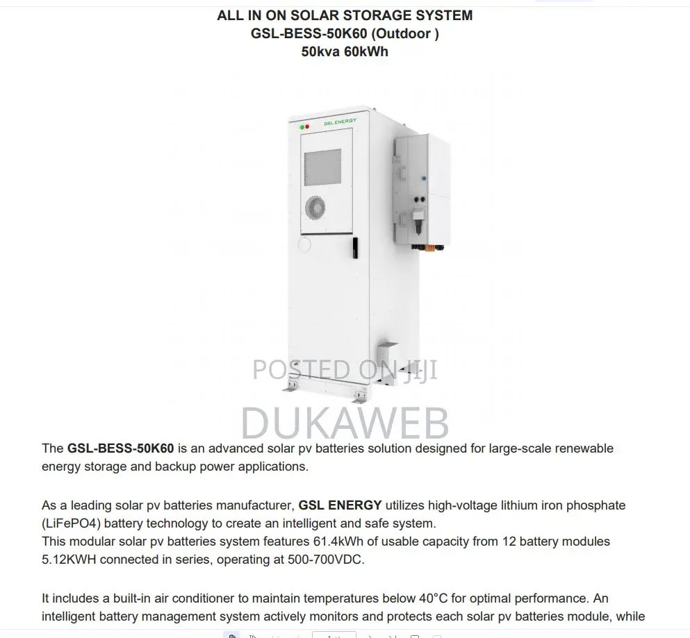DEYE Solar Generator 50kva 60kwh