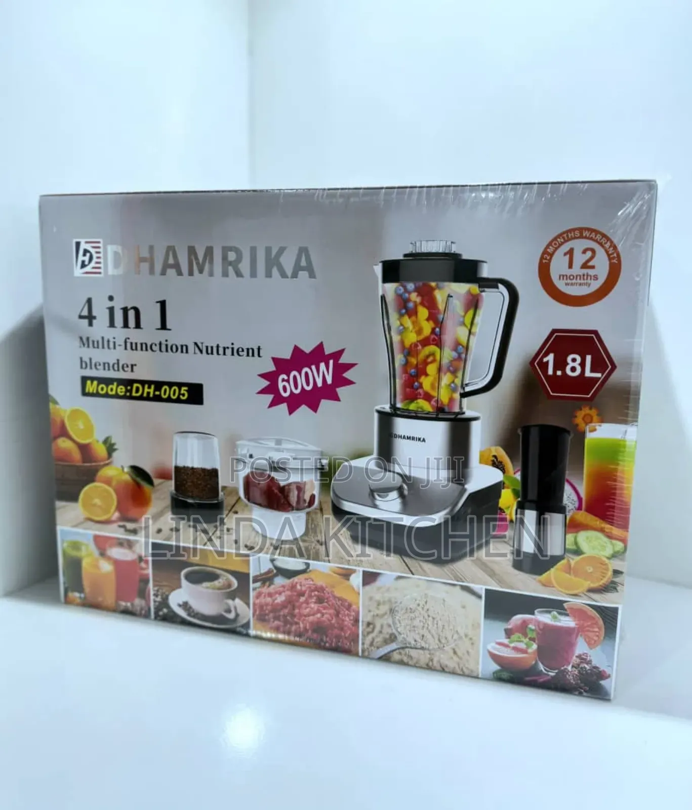 Dhamrika Multifunction Nutrient 4 in 1 Blender 1.8lt