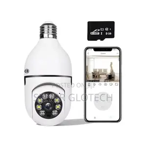 CCTV Camera PTZ Bulb Camera Rotate 360° Unaona Kupitia Simu