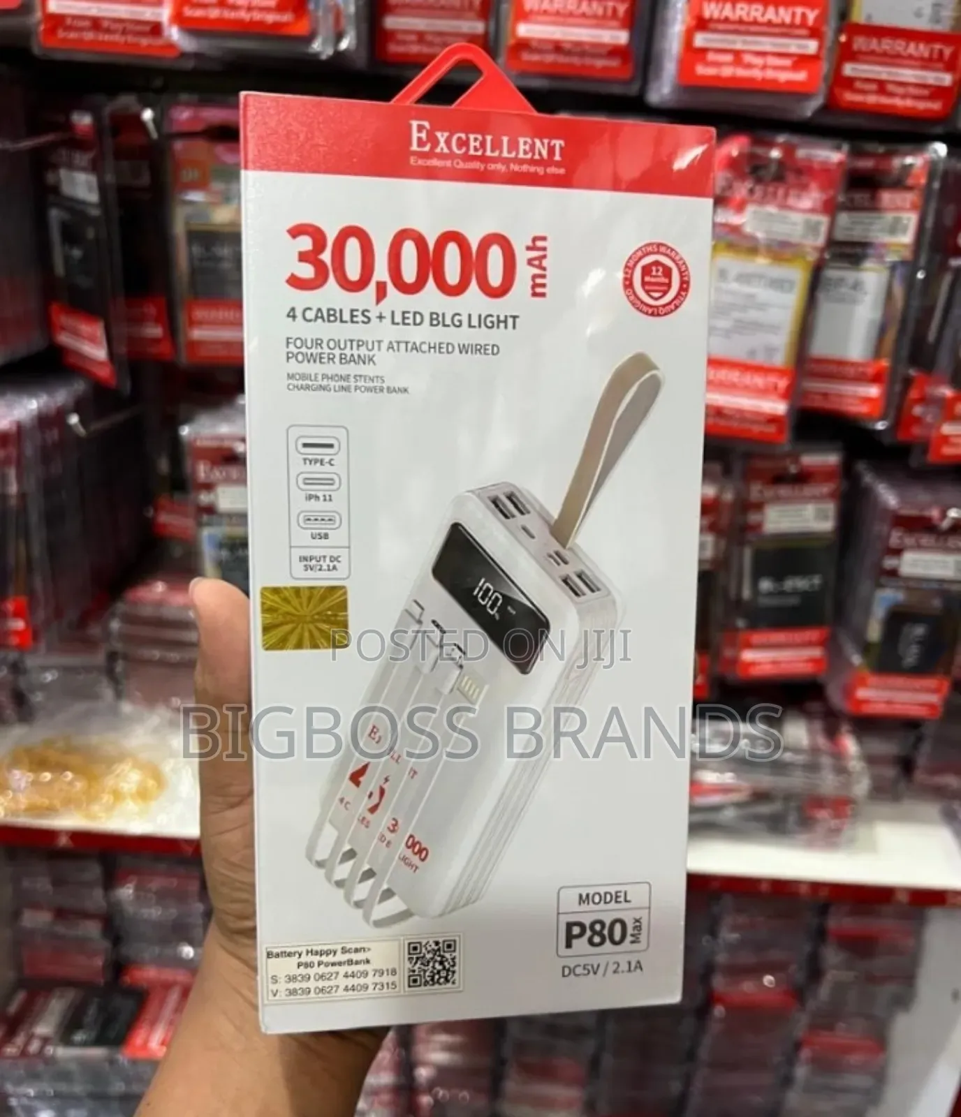 Excellent Powebank 30000 Mah P80