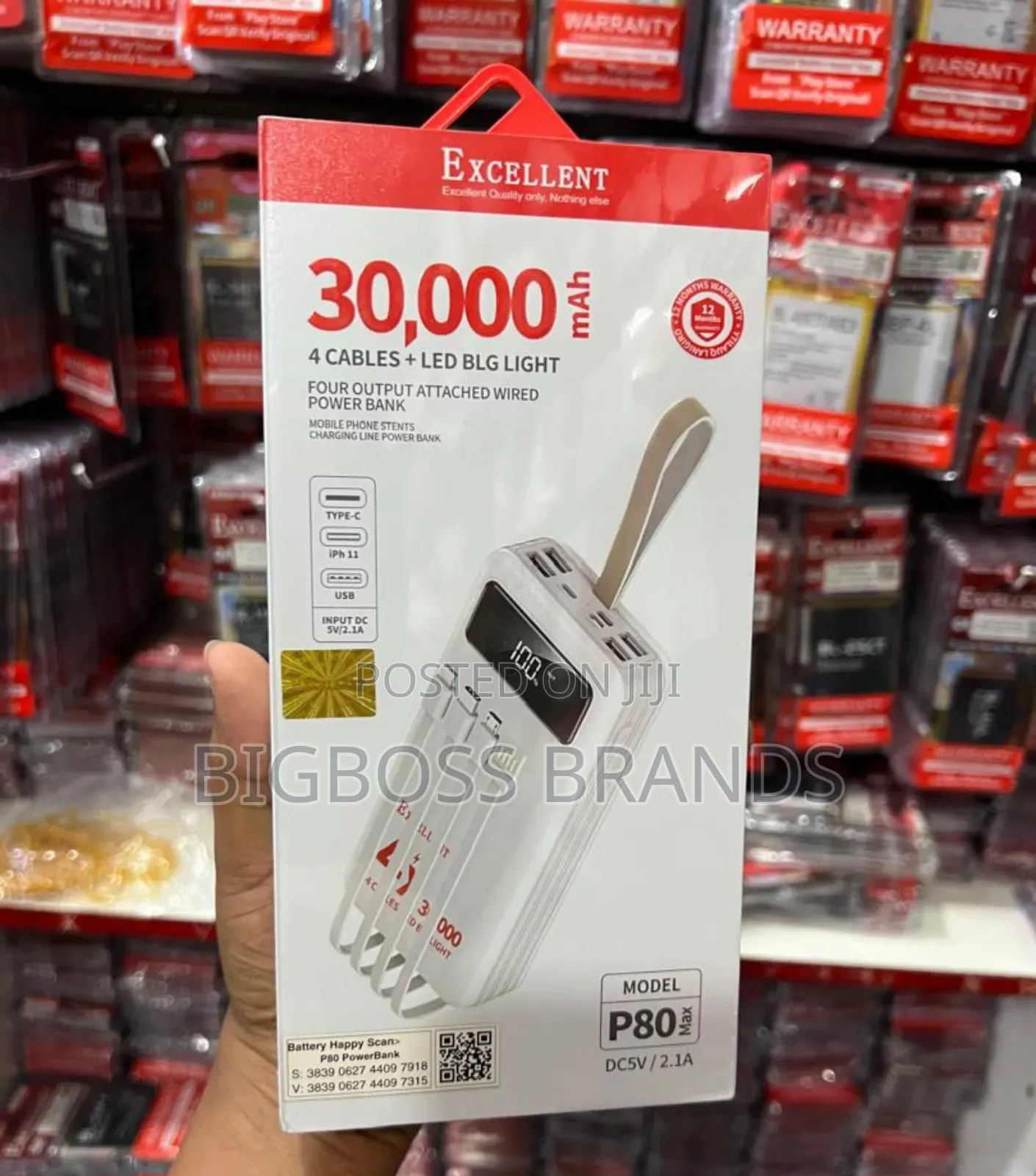Excellent Powebank 30000 Mah P80